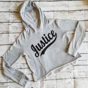Justice crop hoodie